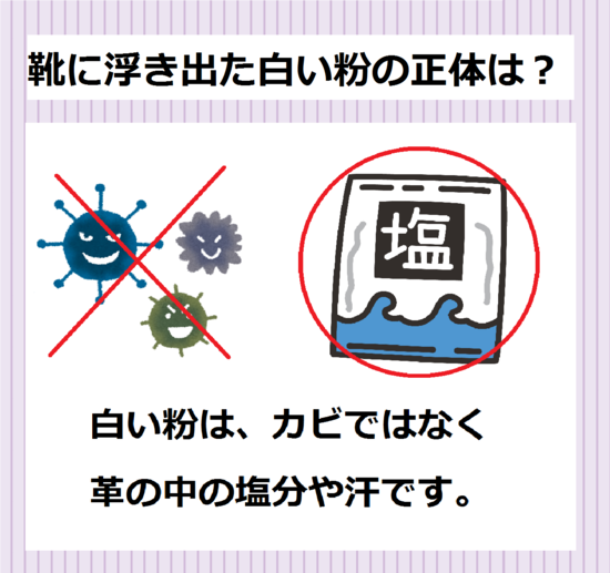 革靴に浮き出た白い粉の正体は？　靴は、毎日のお手入れと正しい保管で持ちが断然に違ってきます！お気に入りの靴を長く履くために、毎日の靴のお手入れ＆保管方法を紹介します！通気性抜群な超通気下駄箱【ル・ビーエ】は、パイプ棚の下駄箱です。幅、高さ、奥行をご希望のサイズにオーダーメイドいたします。