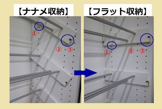 ナナメ収納　フラット収納　超通気下駄箱ル・ビーエは、あなたの下駄箱の悩みをズバット解決するパイプ式のシューズクローゼットです。特許出願中です。幅、高さ、奥行をご希望のサイズにオーダーメイドいたします。通気性抜群の下駄箱ならル・ビーエ　ハイヒール下駄箱　パイプ棚　玄関収納　シューズラック　玄関　オーダー家具　ナナメ収納　フラット収納　簡単変更